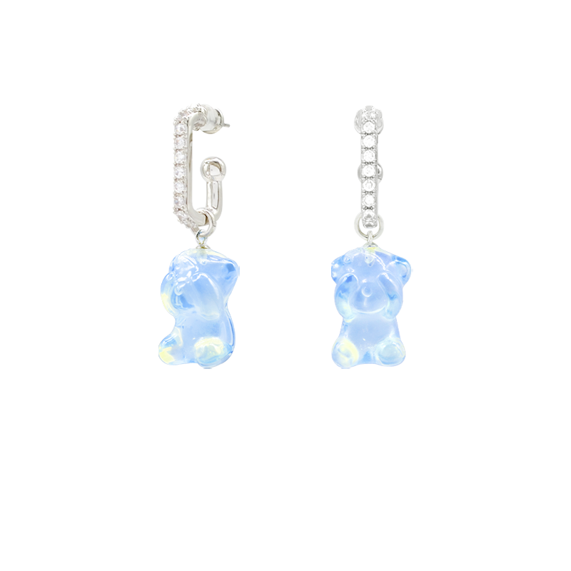 Sahi Blue Bear Drop Earrings