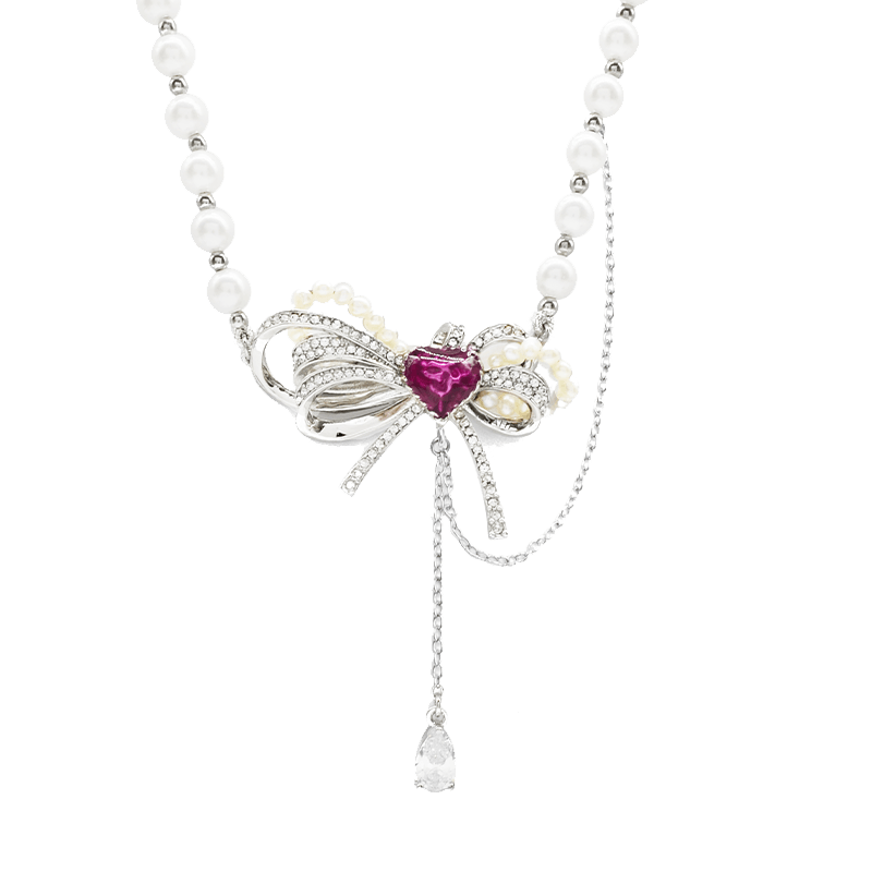 With Love Pearl Charm Necklace | Pearl Necklace | Sahi London 